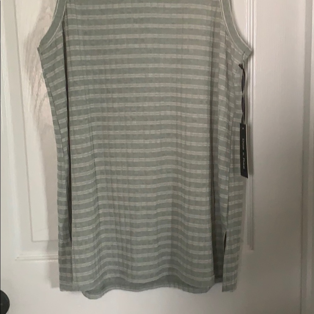 Sea Foam Twisted Back Strap Tank